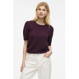 Gebreide Top - Ronde Hals - Lange Mouwen - Katoen - Zwart