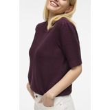 Gebreide Top - Ronde Hals - Lange Mouwen - Katoen - Zwart