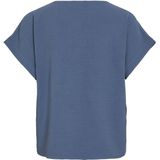 Vila - VIJOSA S/S TOP - T-shirt - Vintage Indigo - Korte Mouwen