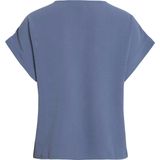 Vila - VIJOSA S/S TOP - T-shirt - Vintage Indigo - Korte Mouwen
