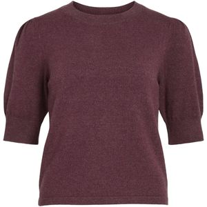 Vila - Regular Fit Trui - Dark Melange - Viscose Polyester Nylon