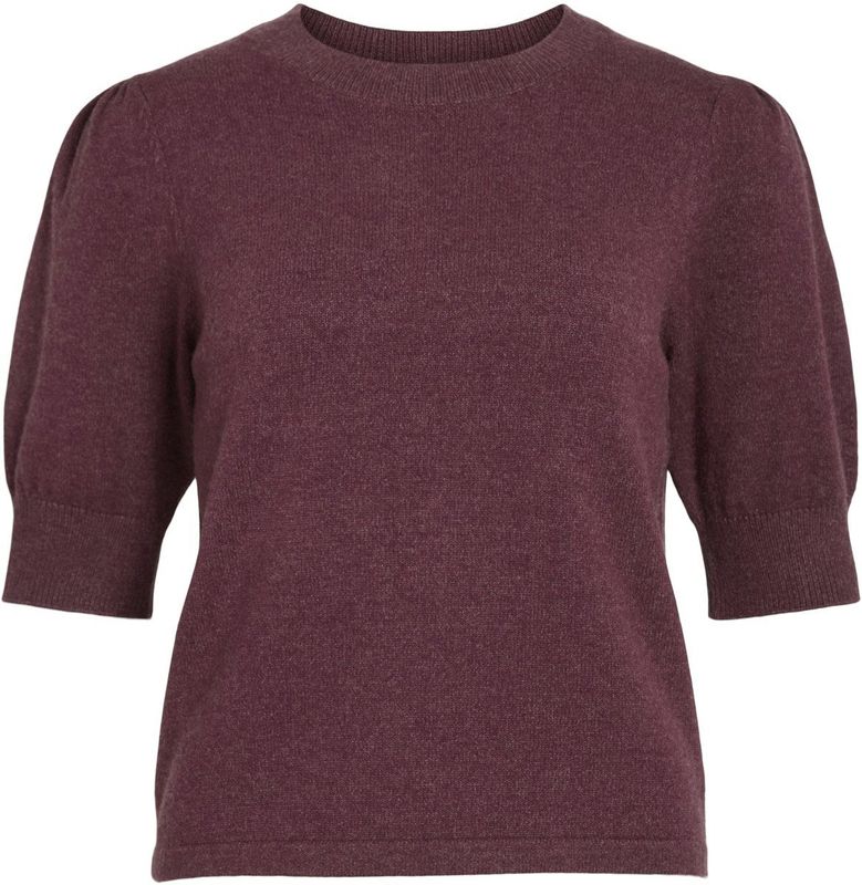 Vila - Regular Fit Trui - Dark Melange - Viscose Polyester Nylon