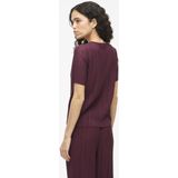 VILA - VIPLISA - Top - Donkerrood - Korte Mouwen