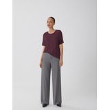 VILA - VIPLISA - Top - Donkerrood - Korte Mouwen