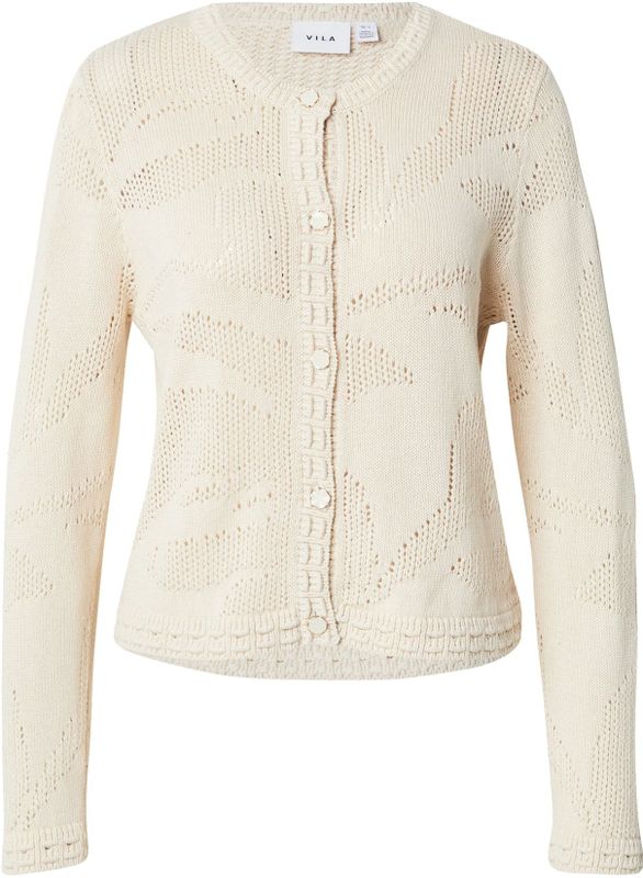 VILA - VIEILEEN - Gebreid Vest - Ecru