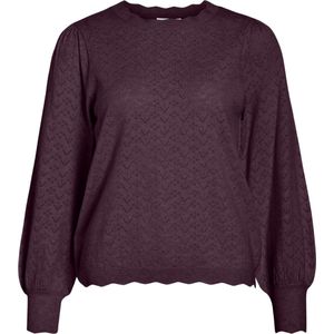 Vila - Viemi O-neck Knit Top - T-shirt - Vijg - Dames