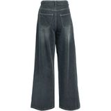 Object - Objrosie Mw Wide Jeans - Medium Grey Denim - Dames