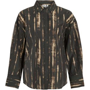 ROUGE EDIT - Blouse - Sand - Klassieke Blouse - Lange Mouw