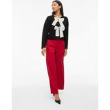 VILA - Viotta - Gebreid Vest - Zwart / Wit