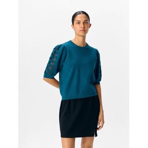 Object - Objyuki Re Knit Pullover 140 - Trui - Blauw