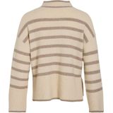 VILA - VILAVINIA - Gebreide Trui - Zand - Streepprint