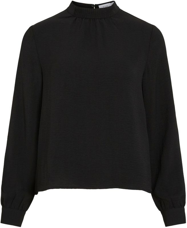 VILA - Blouse - Zwart - Wijde Blouse - Lange Mouw