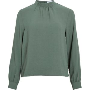 VILA - VIJOSA - Blouse - Smaragd - Wijde Pasvorm - Lange Mouw
