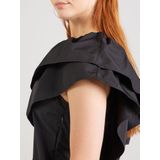 OBJECT - OBJMIRA - Jurk - Zwart - Mouwloos - Katoen - Volant Detail