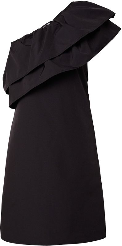 OBJECT - OBJMIRA - Jurk - Zwart - Mouwloos - Katoen - Volant Detail