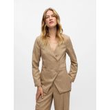 Object - Objbea Re Blazer - Tannin/Black Melange - Dames Blazer