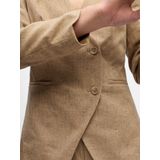 Object - Objbea Re Blazer - Tannin/Black Melange - Dames Blazer