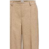 Object - Objbea Lisa Wide Pants - Tannin/black Melange - Damesbroek