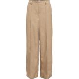 Object - Objbea Lisa Wide Pants - Tannin/black Melange - Damesbroek