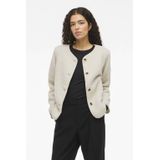 VILA - VIADA - Vest - Ecru - Rechtvallend Model - Lange Mouwen