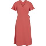 Vila - Lovie Wrap - Midi-jurk - Met Korte Mouwen