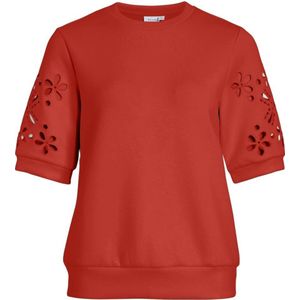 VILA - VISIF - Sweater - Rood - Damesmodel - Korte Mouwen