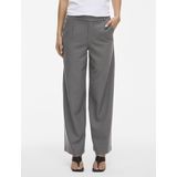 VILA - VIVarone - Broek - Grijs Gemêleerd - Wide Leg - High Waist