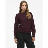 Vila - Vinikolina O-neck Knit Top - Trui - Fig/Melange - Dames