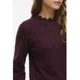 Vila - Vinikolina O-neck Knit Top - Trui - Fig/Melange - Dames