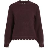 Vila - Vinikolina O-neck Knit Top - Trui - Fig/Melange - Dames