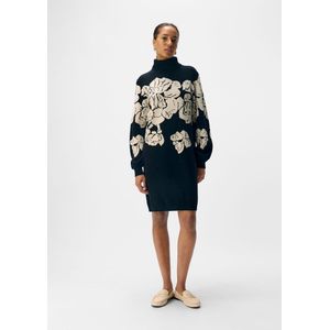 Object - Objray L/S Knit Rollneck Dress - Zwart - Dames - Gebreide Rolkraag Jurk