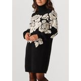 Object - Objray L/S Knit Rollneck Dress - Zwart - Dames - Gebreide Rolkraag Jurk