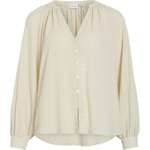 Vila - Vibabera - Blouse - Birch - V-hals - Dames