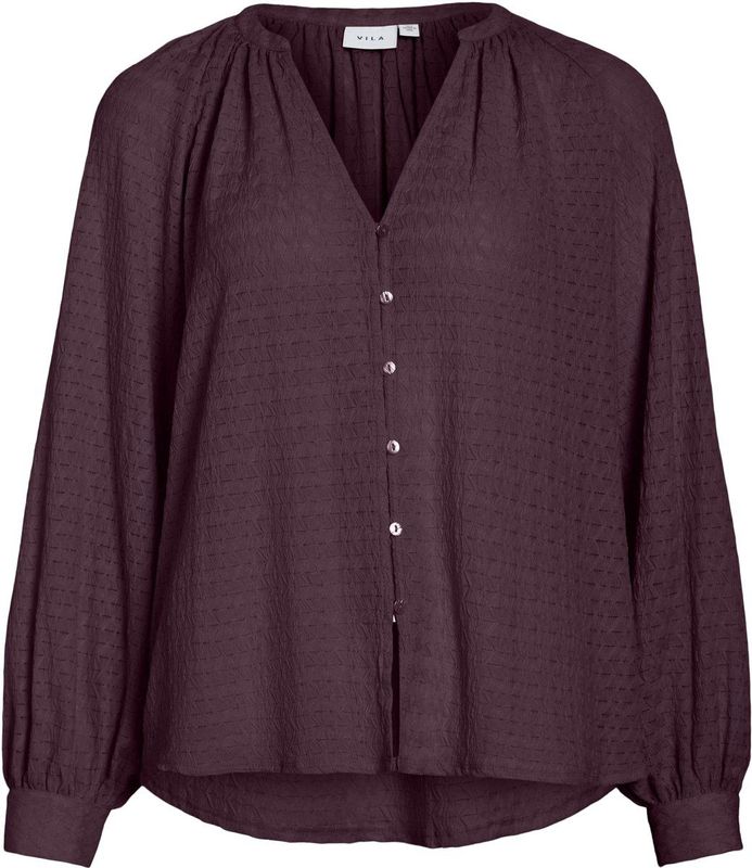 Vila - Vibabera V-neck Shirt - Blouse - Fig