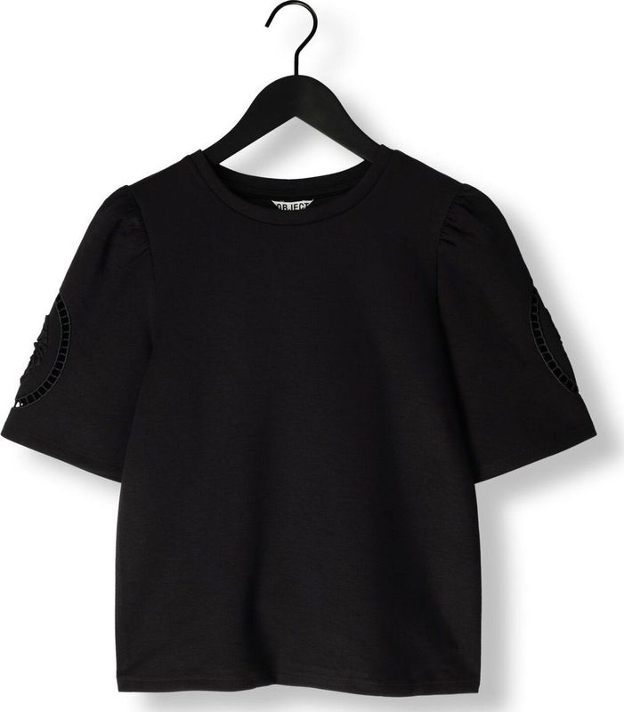 OBJECT - OBJDORINA S/S RE TOP - T-shirt - Zwart - Gerecycled Polyester