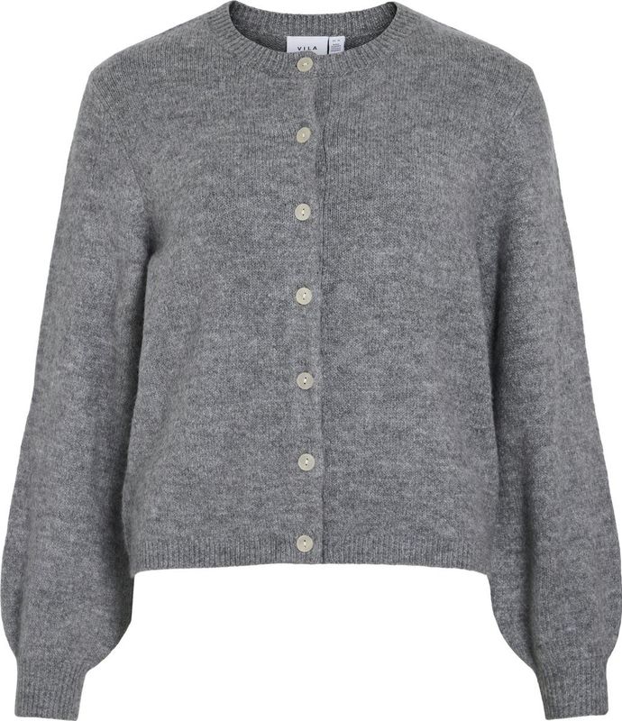 Vila - Vest Vigladys - Medium Grijs Gemêleerd - Cardigan