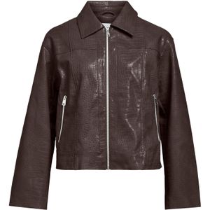 OBJECT - OBJEmia - Tussenjas - Bruin - Imitatieleder - Bikerjack