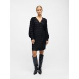 OBJECT - OBJDARIA - Korte Jurk - Zwart - Polyester - V-hals