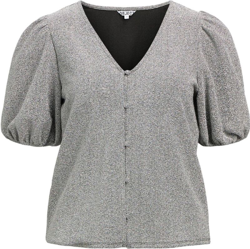 OBJECT - OBJFILIPA - Top - Zilver - Driekwart Mouwen - V-hals