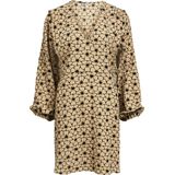 OBJECT - OBJDEA - Gebloemde Korte Jurk - Beige - Polyester
