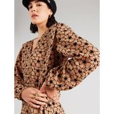 OBJECT - OBJDEA - Gebloemde Korte Jurk - Beige - Polyester