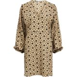 OBJECT - OBJDEA - Gebloemde Korte Jurk - Beige - Polyester