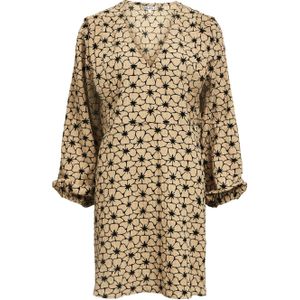 OBJECT - OBJDEA - Gebloemde Korte Jurk - Beige - Polyester