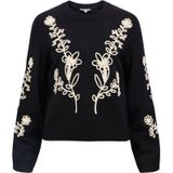 Object - Objlaney Rubin LS Pullover Noos - Zwarte Trui - Viscose