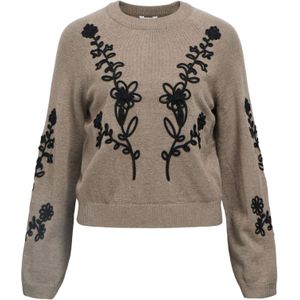 Object - OBJLANEY RUBIN LS PULLOVER NOOS - Taupe - Dames Trui