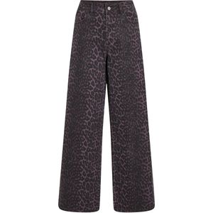 VILA - VICHIA - Jeans - Donkerpaars - High Waist Wide Leg