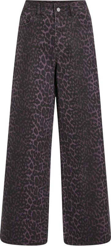 VILA - VICHIA - Jeans - Donkerpaars - High Waist Wide Leg