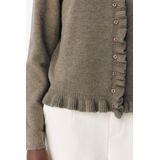 Object - Objelva Re Knit - Cardigan - Morel/melange - Dames