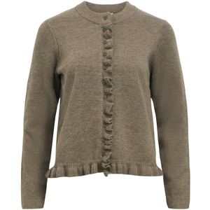 Object - Objelva Re Knit - Cardigan - Morel/melange - Dames