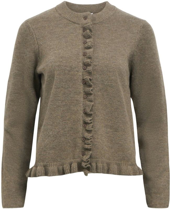 Object - Objelva Re Knit - Cardigan - Morel/melange - Dames